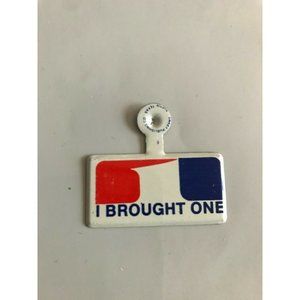 VINTAGE I Bought One 1 Red White Blue Pinback Button Metal Tab Pin